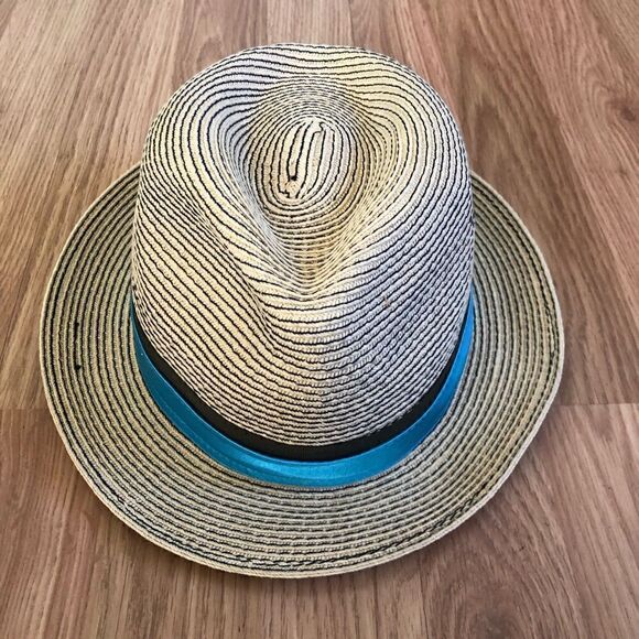 Goorin Bros 100% Paper Hat Medium Turquoise/Black - Picture 6 of 12